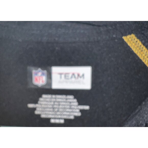 Pittsburgh Steelers NFL Team Apparel Polo Shirt Mens Medium Black & Yellow - Picture 3 of 4